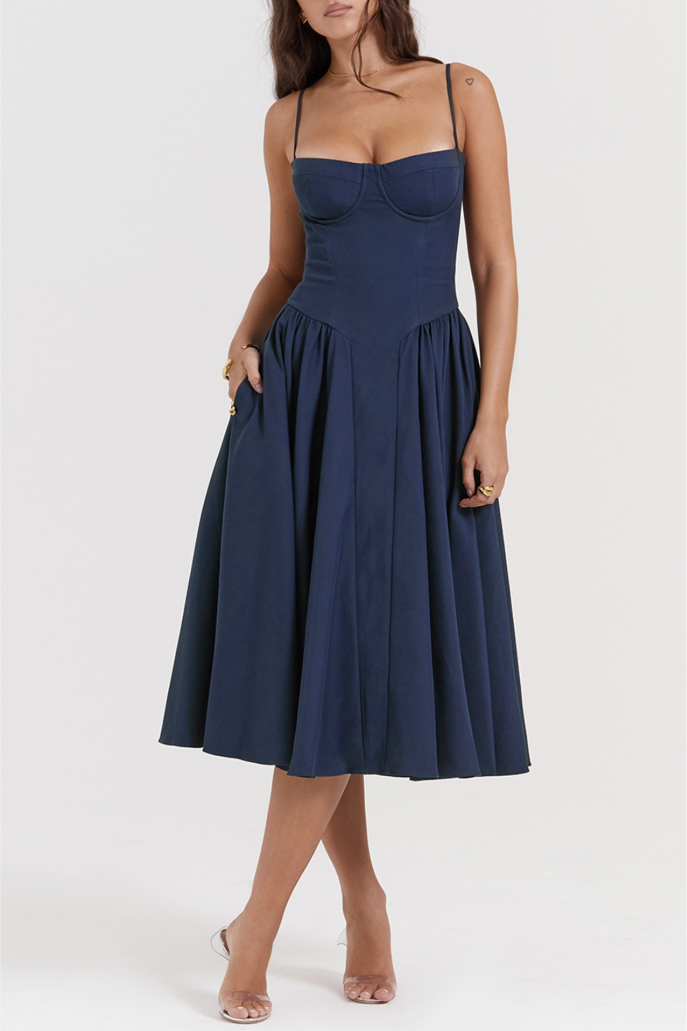 Luxe Velvet Corset Midi Dress