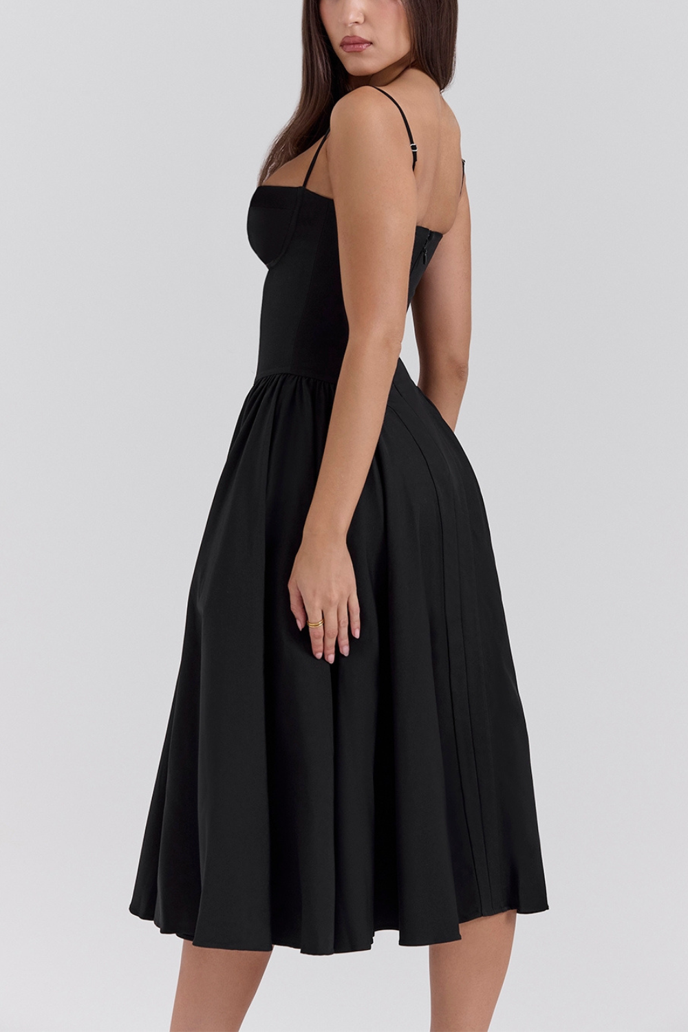 Luxe Velvet Corset Midi Dress