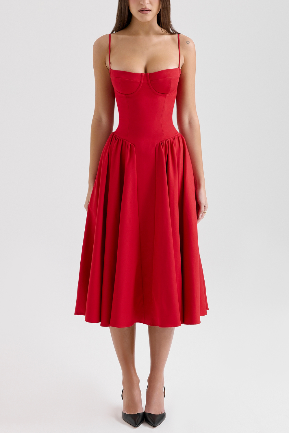 Luxe Velvet Corset Midi Dress